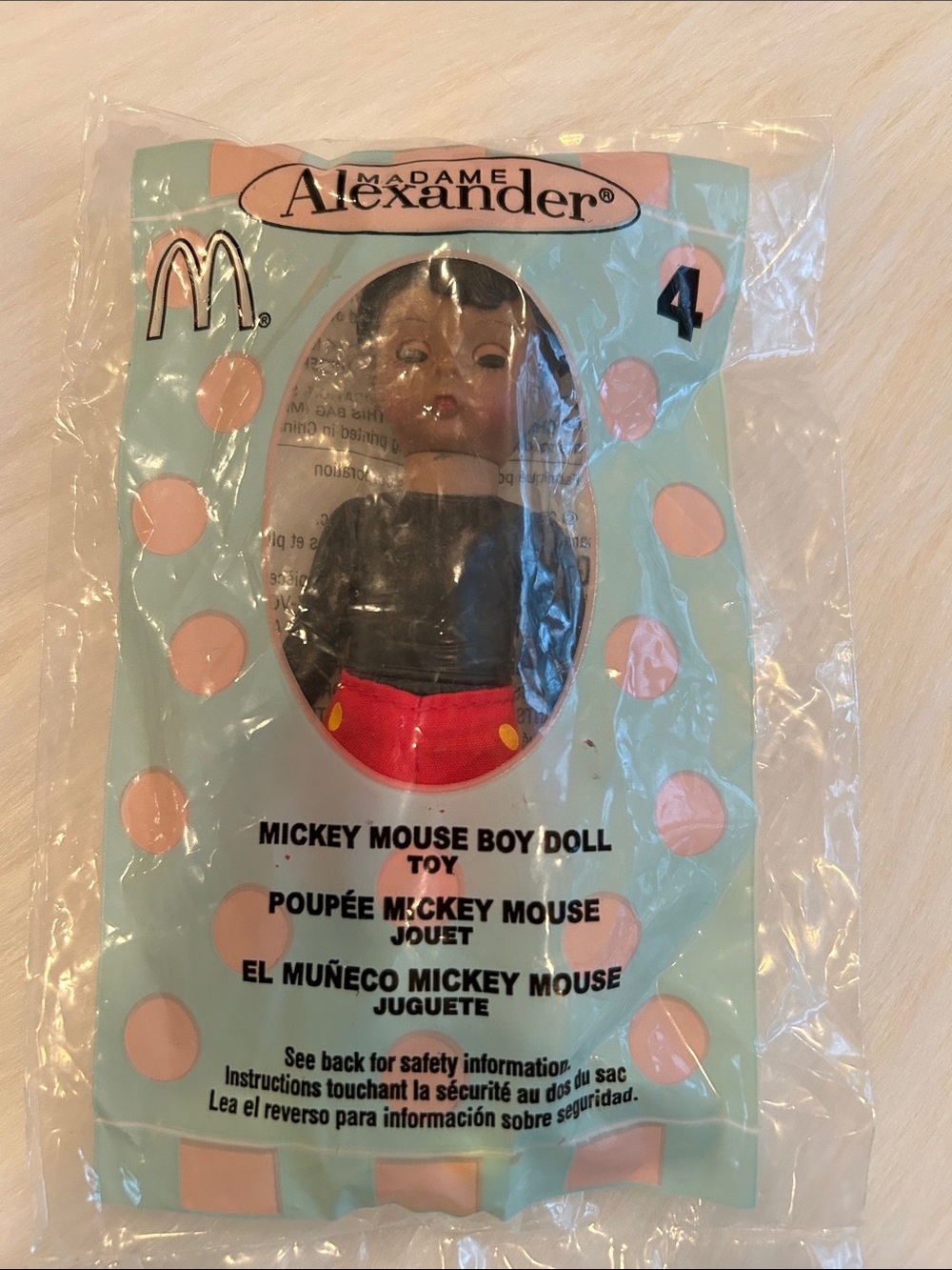 McDonald’s 2004 Madame Alexander Mickey Mouse Boy Doll #4, Unopened